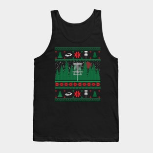 Christmas Disc Golf Frisbee Ugly Christmas Xmas Tank Top